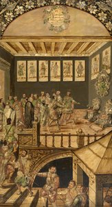 Der Besuch von Hernando Cortés bei Montezuma im Jahr 1520