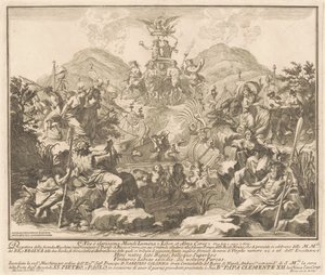 Die zweite Maschine für die Chinea von 1738: Der Triumph von Bacchus und Ceres