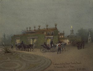 Ankunft von Alice, Prinzessin von Hessen, in Livadia am 10. Oktober 1894 von Mihaly von Zichy