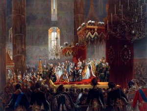 Huldigung der kaiserlichen Familie an Zar Alexander II., Moskau, 1856