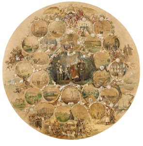 Montage zur Feier des Silberhochzeitsjubiläums von Kaiser Alexander II. von Mihaly von Zichy