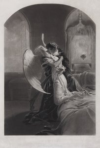 Tamara und Dämon. Illustration zum Gedicht Der Dämon von Michail Lermontow, ca. 1880