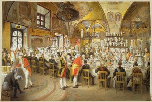 Zeremonielles Abendessen im Facettenpalast im Moskauer Kreml, 1883-1895