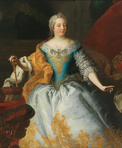 Porträt von Kaiserin Maria Theresia, Königin von Ungarn und Böhmen, mit der böhmischen Krone