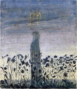 Das Zeichen der Jungfrau (aus dem Zyklus "Zodiac") von Ciurlionis, Mikalojus Konstantinas (1875-1911). Tempera auf Papier, Größe: 35,6x31,3 von Mikalojus Konstantinas Čiurlionis