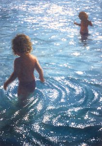 Zwillinge im Freibad