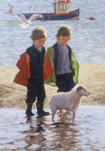 Mit dem Hund spazieren