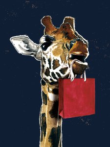 Geburtstagsgiraffe auf Mitternachtsblau, 2020