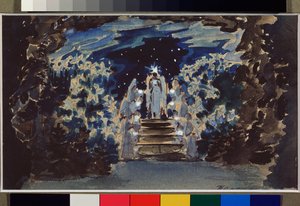 Bühnenbild für die Oper "Hänsel und Gretel" von Engelbert Humperdinck