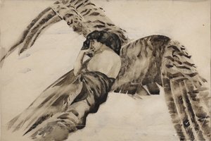 Fliegender Dämon, 1890-1891 von Mikhail Aleksandrovich Vrubel