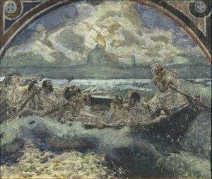 Jesus geht auf dem Wasser, 1890 von Mikhail Aleksandrovich Vrubel