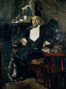 Porträt von Savva Mamontov, dem Gründer der ersten privaten Oper von Mikhail Aleksandrovich Vrubel