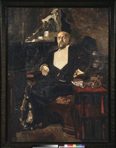 Porträt von Savva Manontov, 1897 von Mikhail Aleksandrovich Vrubel