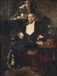 Porträt des Gründers der ersten russischen Privatoper Savva Mamontov 1841-1918, 1897 von Mikhail Aleksandrovich Vrubel