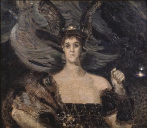 Die Walküre. Porträt der Künstlerin und Mäzenin Gräfin Maria Tenisheva von Mikhail Aleksandrovich Vrubel
