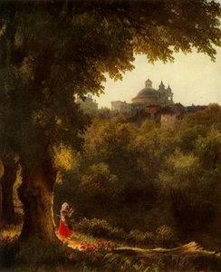 Blick auf Arricio in der Nähe von Rom, 1830er Jahre, 1965 von Mikhail Ivanovich Lebedev