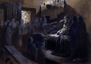 Iwan der Schreckliche und die Geister seiner Opfer, 19. oder frühes 20. Jahrhundert von Mikhail Petrovich Klodt