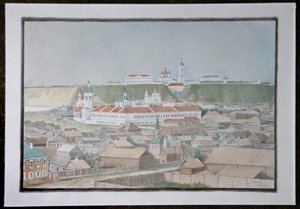 Blick auf Tobolsk, 1850er Jahre von Mikhail Stepanovich Znamensky