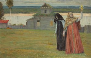 Zwei Schwestern von Mikhail Vasilievich Nesterov
