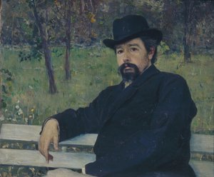 Porträt des Malers Nikolai Alexandrowitsch Jaroschenko 1846-1898 von Mikhail Vasilievich Nesterov