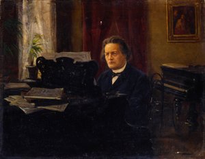 Porträt des Komponisten Anton Rubinstein, spätes 19. Jahrhundert von Mikhail Yarovoy