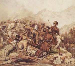 Die Schlacht am Valerik-Fluss am 11. Juli 1840, 1840