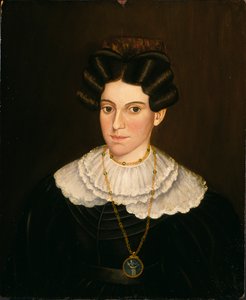 Frau im schwarzen Kleid, ca. 1835-1840