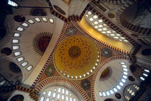Innenansicht der Süleymaniye-Moschee von Mimar Sinan
