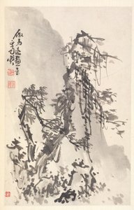 Landschaft im Stil von Ma Yuan, 1788 von Min Zhen