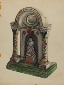 Religiöse Holzschnitzerei von Mina Lowry