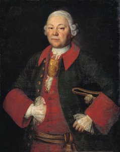Porträt von Graf Iwan Terentjewitsch Meschtscherski, 1756 von Mina Lukich Kolokolnikov