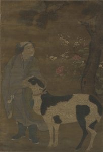 Ein edler Junge und seine Ziege von Ming Dynasty Chinese School