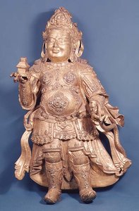 Figur von Virupaksa, frühes 15. Jahrhundert (vergoldete Bronze)