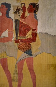 Rekonstruktion des Prozessionsfreskos von Minoan