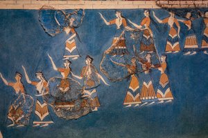 Heiliger Hain und Tanz Fresko von Minoan
