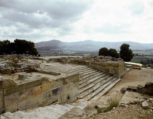 Ansicht der Ruinen von Phaistos, 2700-1200 v. Chr. von Minoan