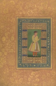 Porträt von Zamana Beg, Mahabat Khan, Folio aus dem Shah Jahan Album, recto: ca. 1610. Schöpfer: Mir 
