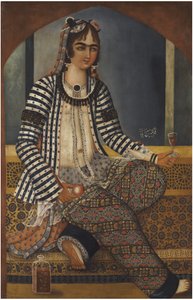 Porträt einer Dame von Mirza Baba