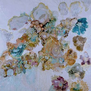 Ätherische goldene Blüten