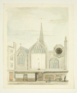 Kopie einer Zeichnung der alten Christ Church von Miss Martha Bird