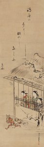 Shimabara Kurtisanen vertreiben Dämonen, zweite Hälfte des 18. Jahrhunderts von Miyagawa Issho