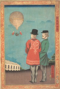 Bild eines Ballons, 1860 von Miyagi Gengyo