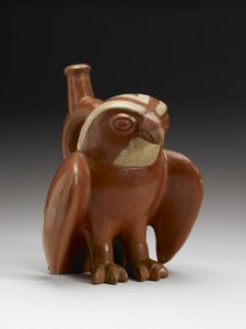 Falkengefäß, 200-450 n. Chr. von Moche Moche