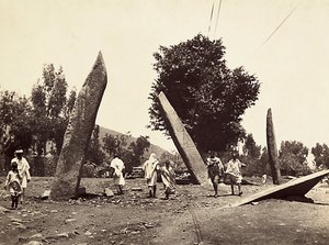 „Ein Imperium aufbauen“ im faschistischen Zeitalter: Standort, an dem einst der Obelisk von Axum stand, jetzt nach Rom verlegt, 09/05/1936