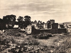 „Ein Imperium aufbauen“ im faschistischen Zeitalter: das Schloss von König Fasiladas in Gondar, Äthiopien, 09/05/1936 von Modestino Baldinetti