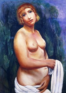 Akt mit weißem Tuch von Moise Kisling
