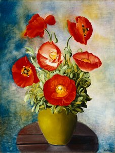 Mohnblumen in einer Vase von Moise Kisling