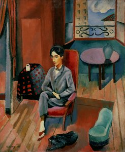 Porträt von Jean Cocteau in seinem Studio von Moise Kisling
