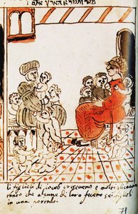 Die Vermehrung der Israeliten in Ägypten. Der Codex Choumach Bilder-Pentateuch von Moses dal C von Moise del Castellazzo