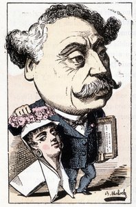 Karikatur von Alexandre Dumas Fils, von Moloch